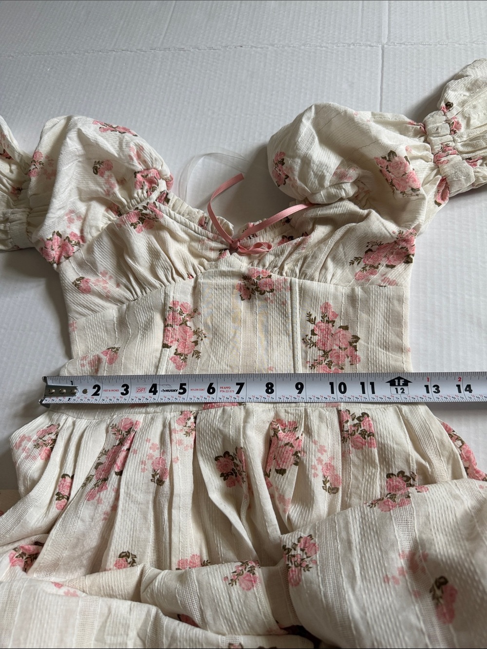 LACEMADE Pink Floral Cottagecore Maxi Dress XS Romantic Coquette - Picture 12 of 13